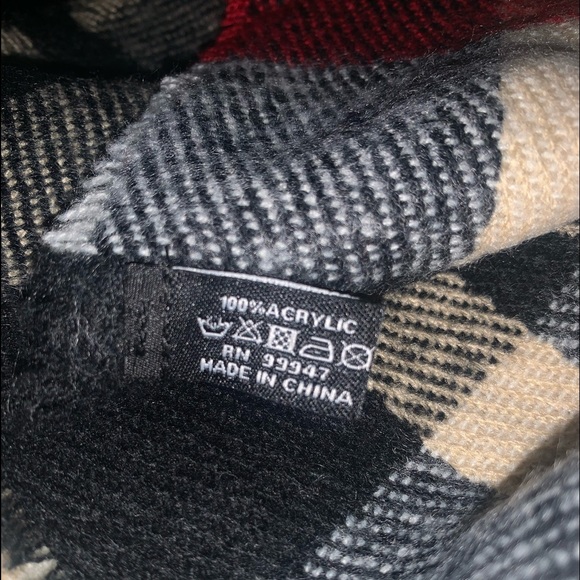 PLAID PONCHO SCARF - Picture 5 of 5